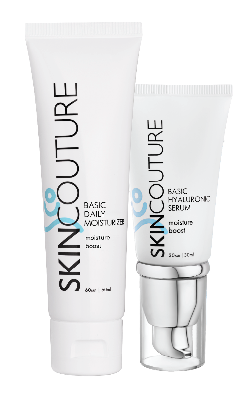 НАБОР №1 «ГЛУБОКОЕ УВЛАЖНЕНИЕ» (BASIC HYALURONIC SERUM+BASIC DAILY MOISTURIZER) /SKINCOUTURE