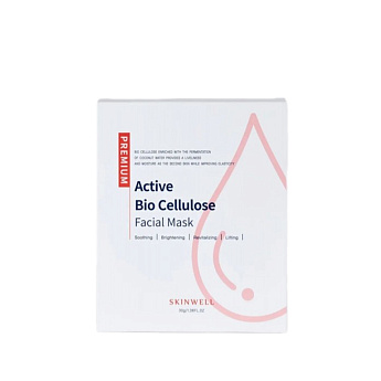 Маска премиальная биоцеллюлозн.восстанавлив/ Active Bio CelluloseFacialMask SKINWELL 30гр /HISTOLAB*