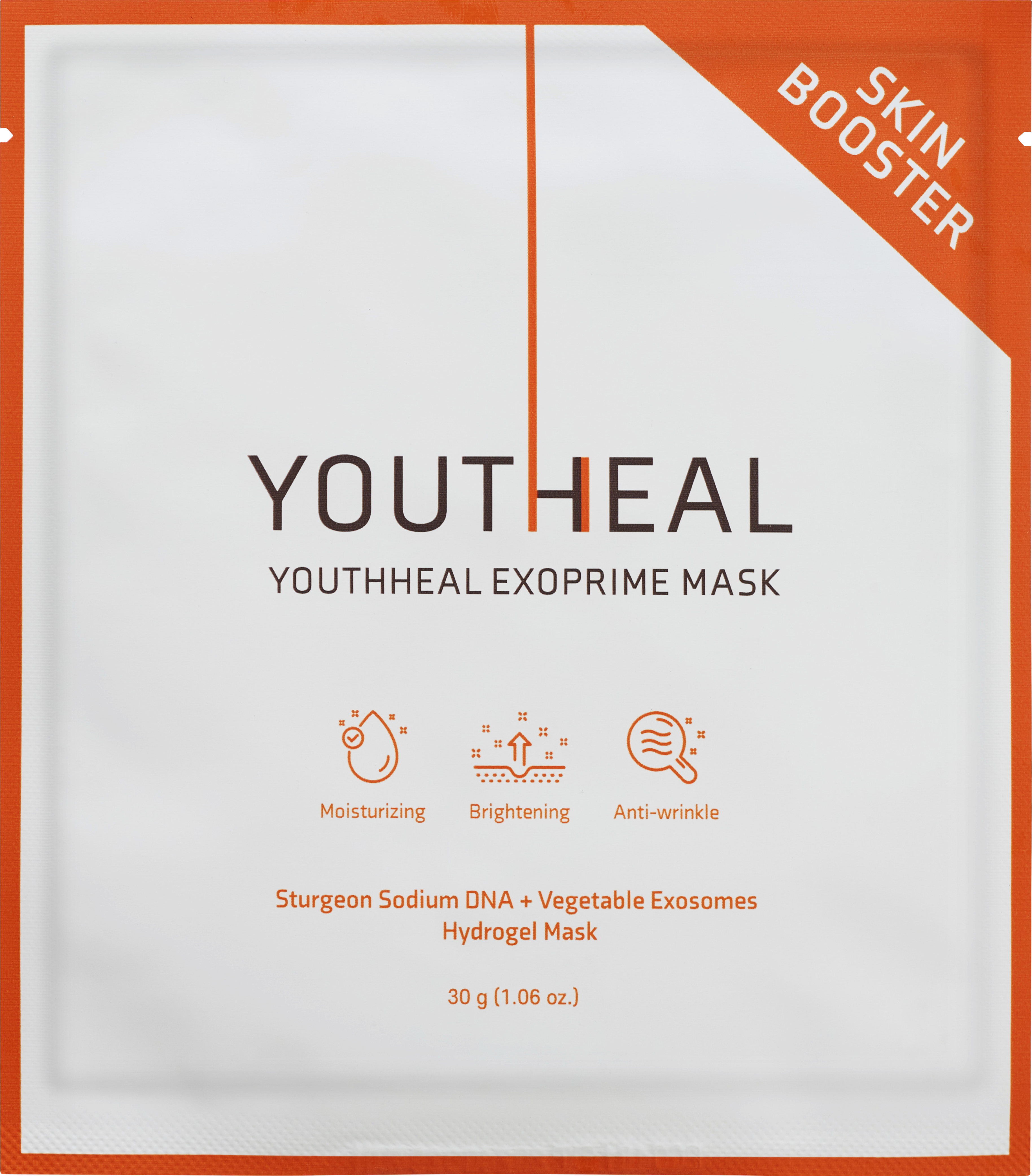 Маска гидрогелевая с двойным ПДРН и двойными экзосомами 30гр "Skinbooster Exoprime Mask"/YOUTHEAL*