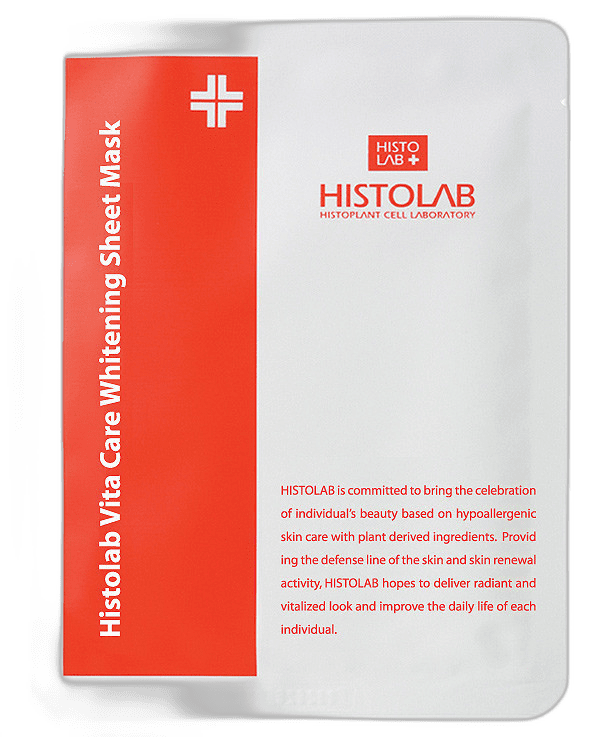 Маска тканевая «Выравнивающая" с мультивит.комплексом/ Vita Whitening Sheet Mask 30г. 1шт /HISTOLAB*