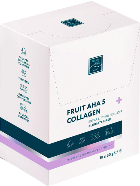 Альгинатная лифтинг-маска ''Fruit AHA 5 + Collagen'' 30 гр*10 шт Beauty Stylе