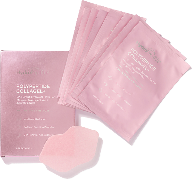 PolyPeptide Collagel+ Lip/ Маска для губ гидрогелевая обновляющая и повышающая упругость 8шт /HP