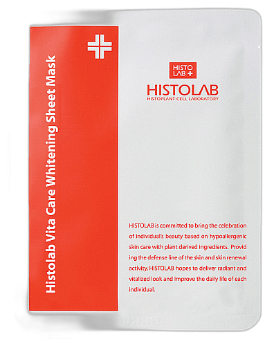 Маска тканевая «Выравнивающая" с мультивит.комплексом/ Vita Whitening Sheet Mask 30г. 1шт /HISTOLAB*