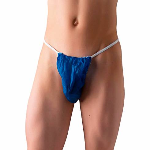 Трусы бикини мужские голубой спандбонд универсальные 25 шт/уп /Чистовье