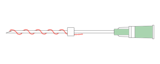 PLLA DOUBLE SCREW 26G/60мм 10шт/уп две моно нити полимолочной кислоты на иглах-носит.3D арм /DG-lift