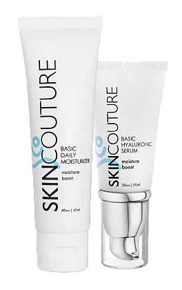 НАБОР №1 «ГЛУБОКОЕ УВЛАЖНЕНИЕ» (BASIC HYALURONIC SERUM+BASIC DAILY MOISTURIZER) /SKINCOUTURE