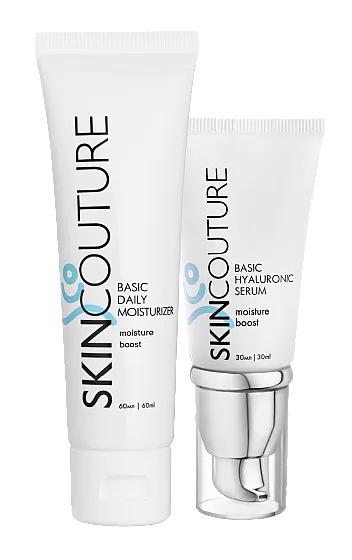 НАБОР №1 «ГЛУБОКОЕ УВЛАЖНЕНИЕ» (BASIC HYALURONIC SERUM+BASIC DAILY MOISTURIZER) /SKINCOUTURE