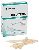 СНЯТО Шпатель деревянный широкий 140х18 мм 100шт/уп в коробке /Чистовье