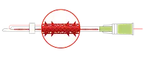 PLACL COG SC-type MESH LIFTING 18G-100мм 4шт/уп каркасн.цельнолитая с оформов.зубц+ 3D-сеть /DG-lift