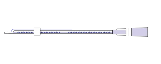 PDO COG SC-Type BLUE ROSE 18G-100мм, (L- канюля) 4шт/уп нить коги из полидиоксанона /DG-lift